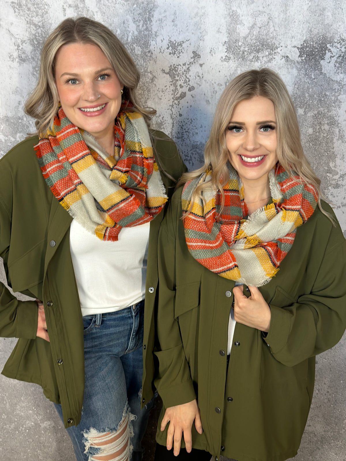 Infinity Scarf - Rust/Green/Yellow (FINAL SALE)