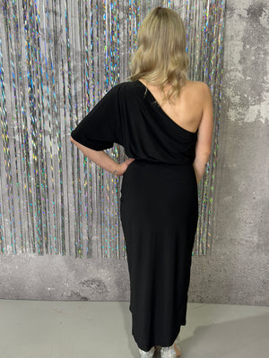 The Cindy One Shoulder Asymmetrical LBD