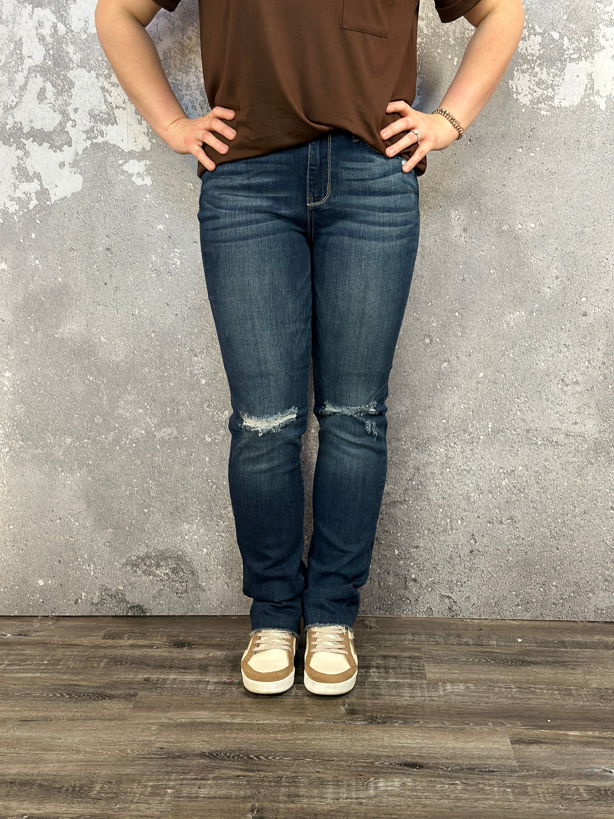 Judy Blue Straight Fit Long Inseam Jean  (sizes 26-22W) - FINAL SALE