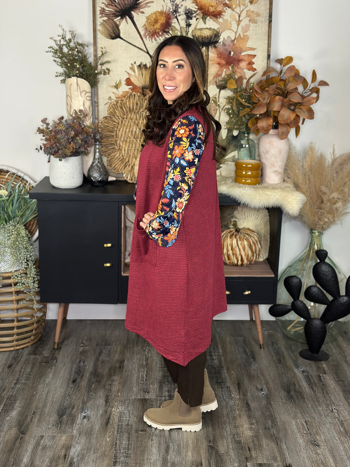 Waffle Vest - Wine (Small - 3X)