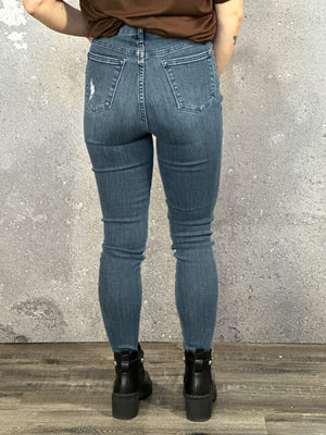 Judy Blue Shark Hem Tummy Control Skinny Jean  (sizes 24-24W)