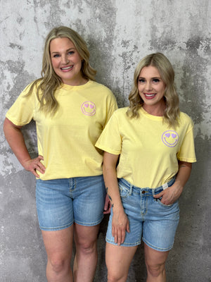Be Happy Graphic Tee - Yellow (Small - XL)