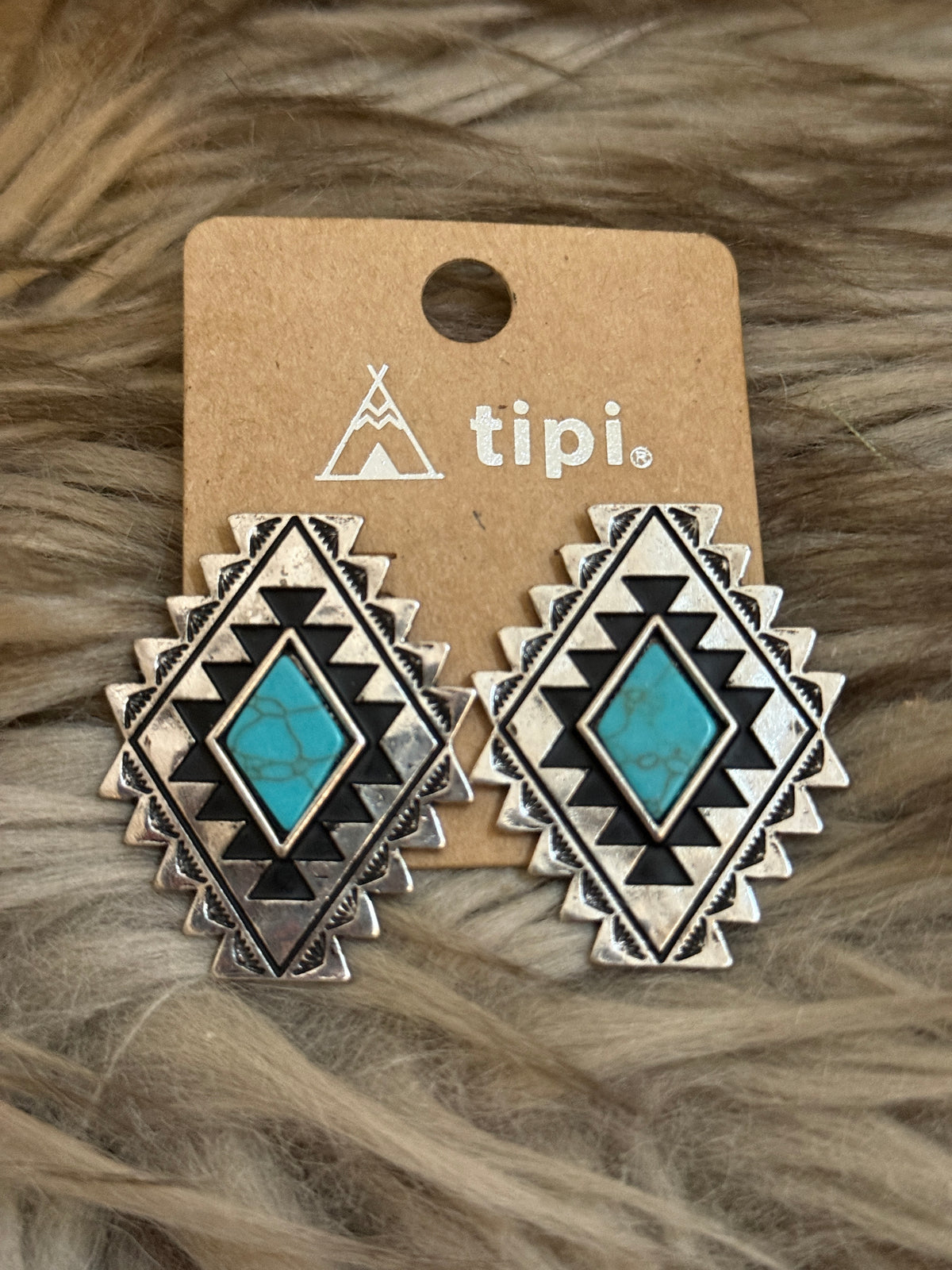 Geo Turquoise Earring