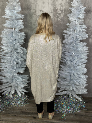 Glitter Cardigan - Champagne