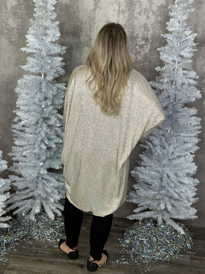 Glitter Cardigan - Champagne