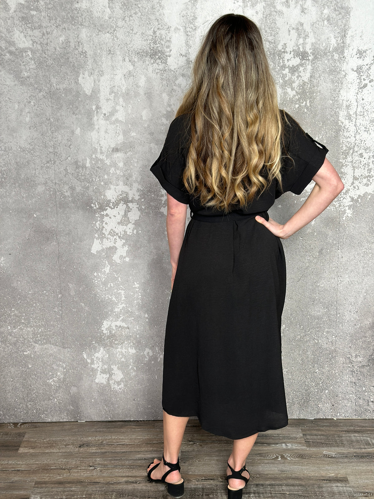 The Winnie Waist Tie Little Black Dress