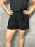 Linen Tie Shorts - Black (Small -2X) RESTOCK
