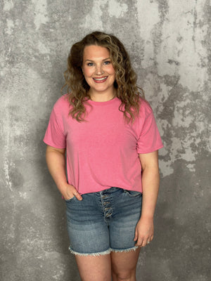 The Erica Tee - Blush (Small - 3X) FINAL SALE