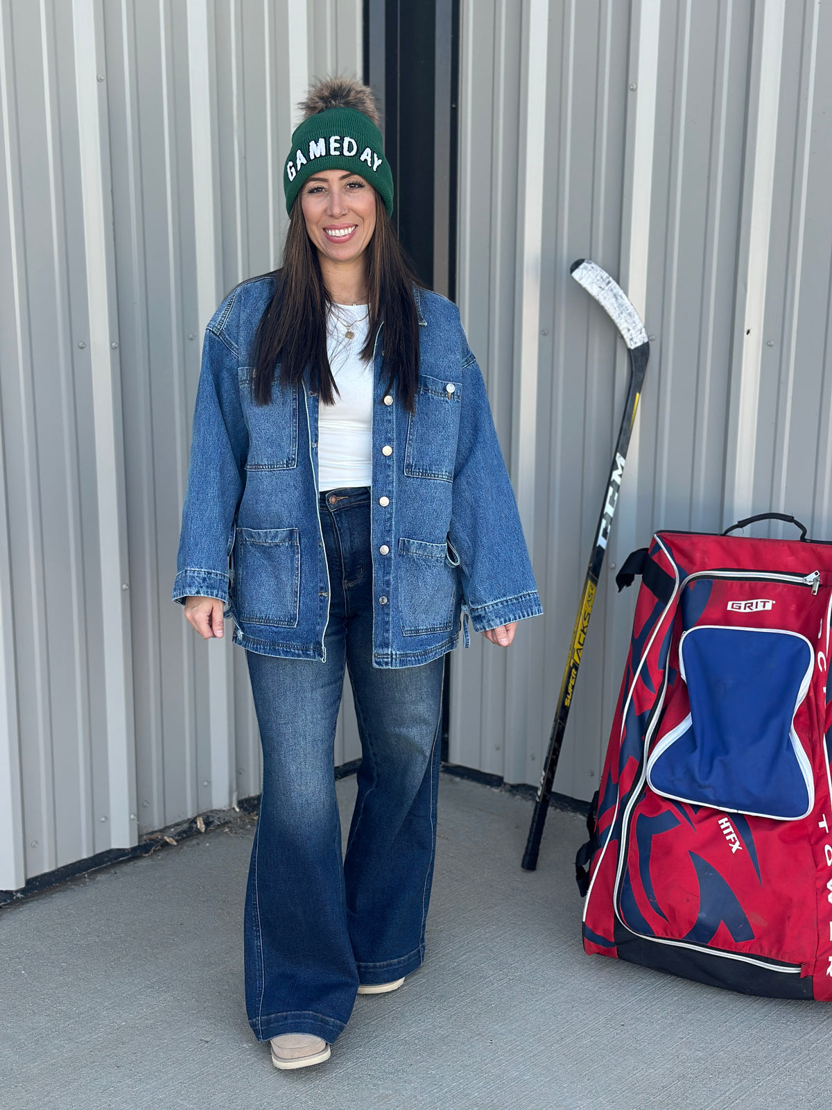 Denim Open Side Tie Jacket BESTSELLER