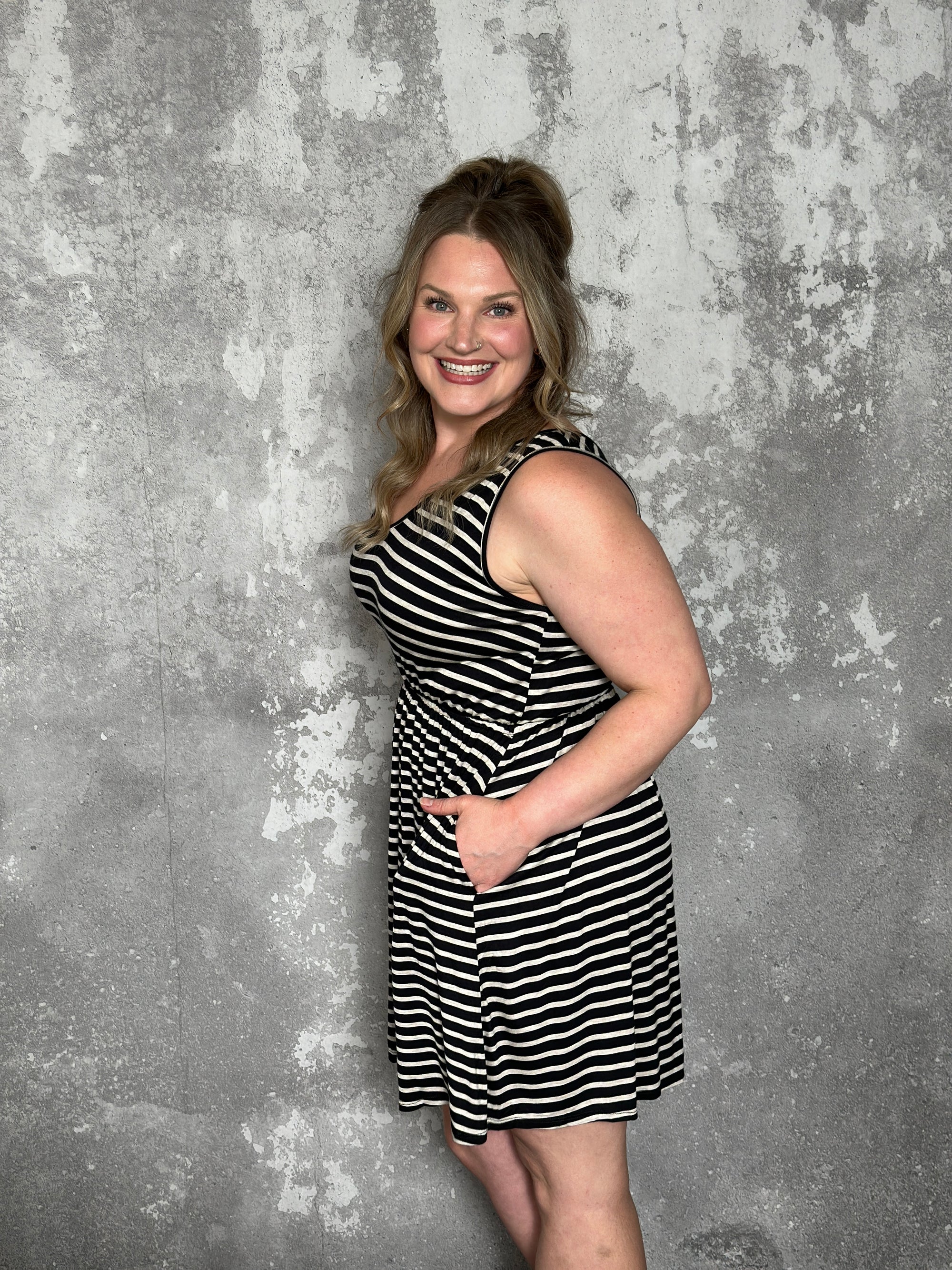 Stripe Summer Dress (Small - 3X)