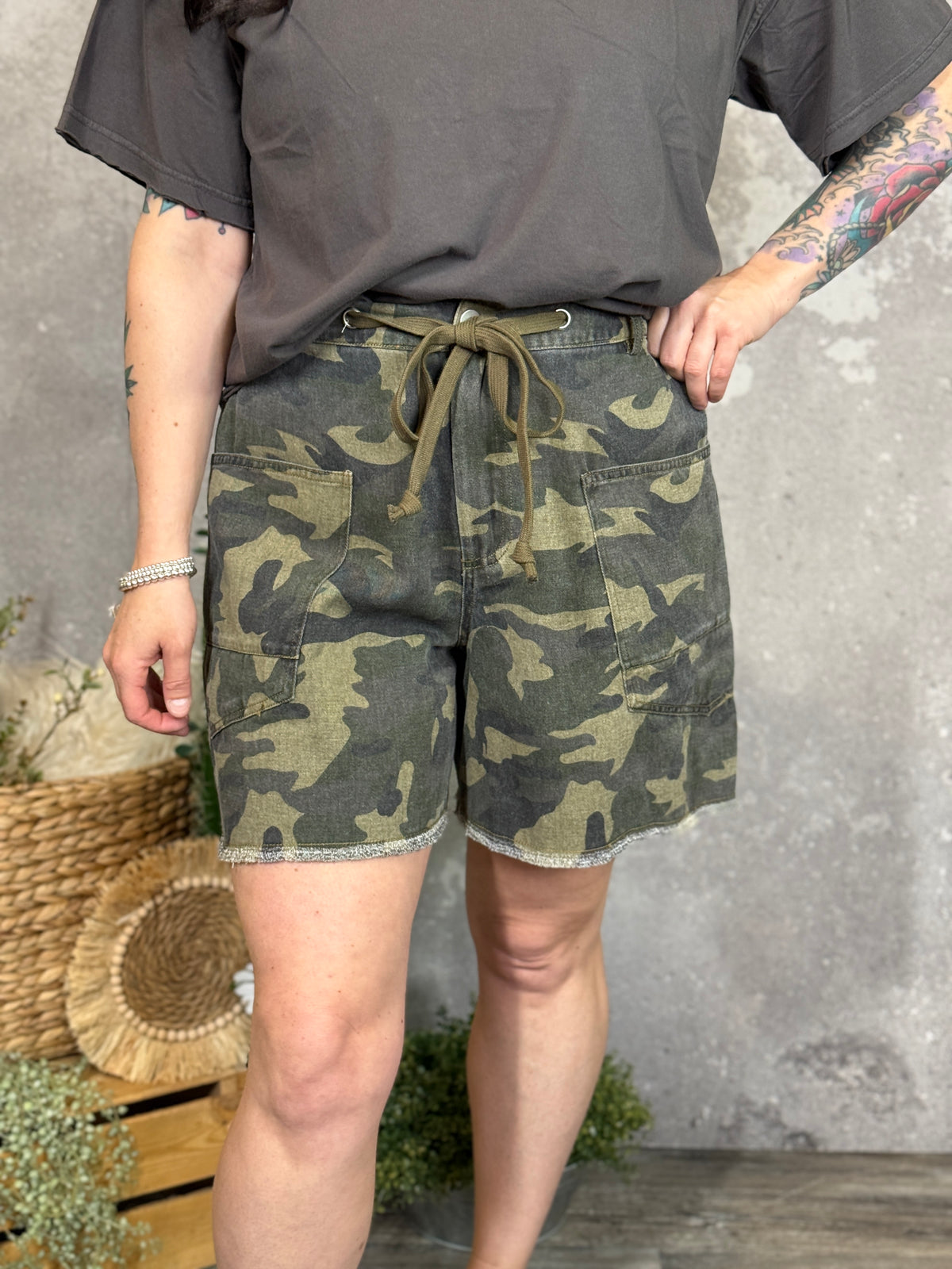 Camo Drawstring shorts - (Small - 3X)