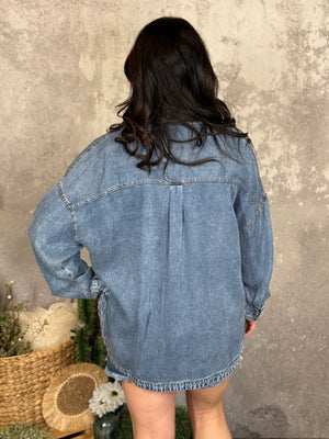 Long Sleeve Denim Top (Small - 3X)