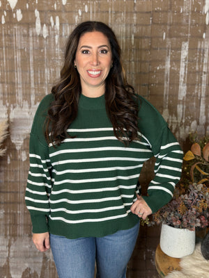 Exposed Seam Sweater - Green