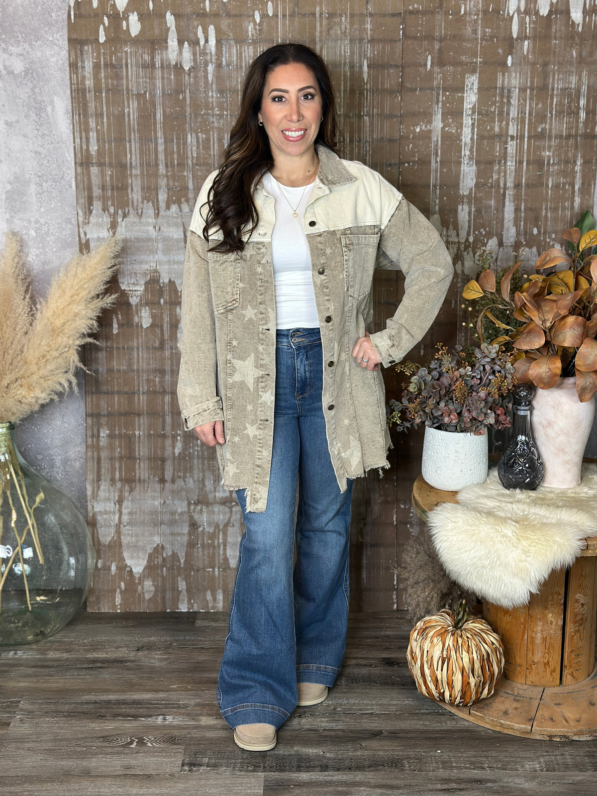 Star Corduroy Shacket