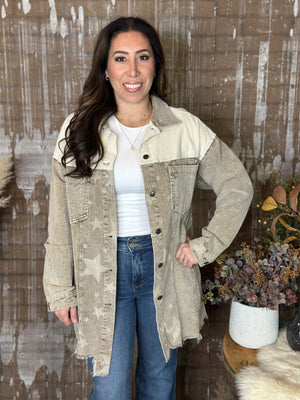 Star Corduroy Shacket