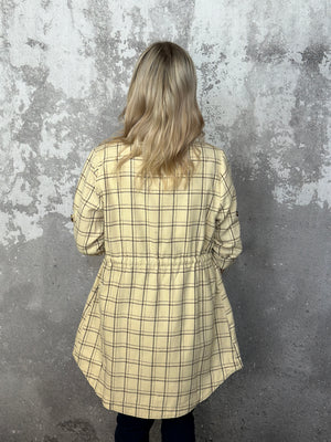 3/4 Sleeve Plaid Flannel Layer Jacket (Small - 3X)