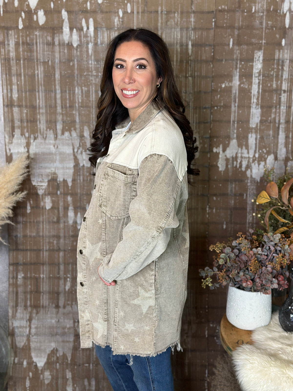 Star Corduroy Shacket