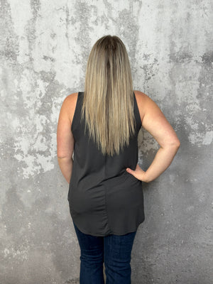 The Alisha Tank - Charcoal (Small - 3X) BESTSELLER