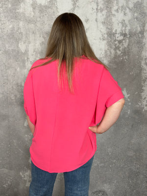 The Belinda Top - Pink (Small - 3X)