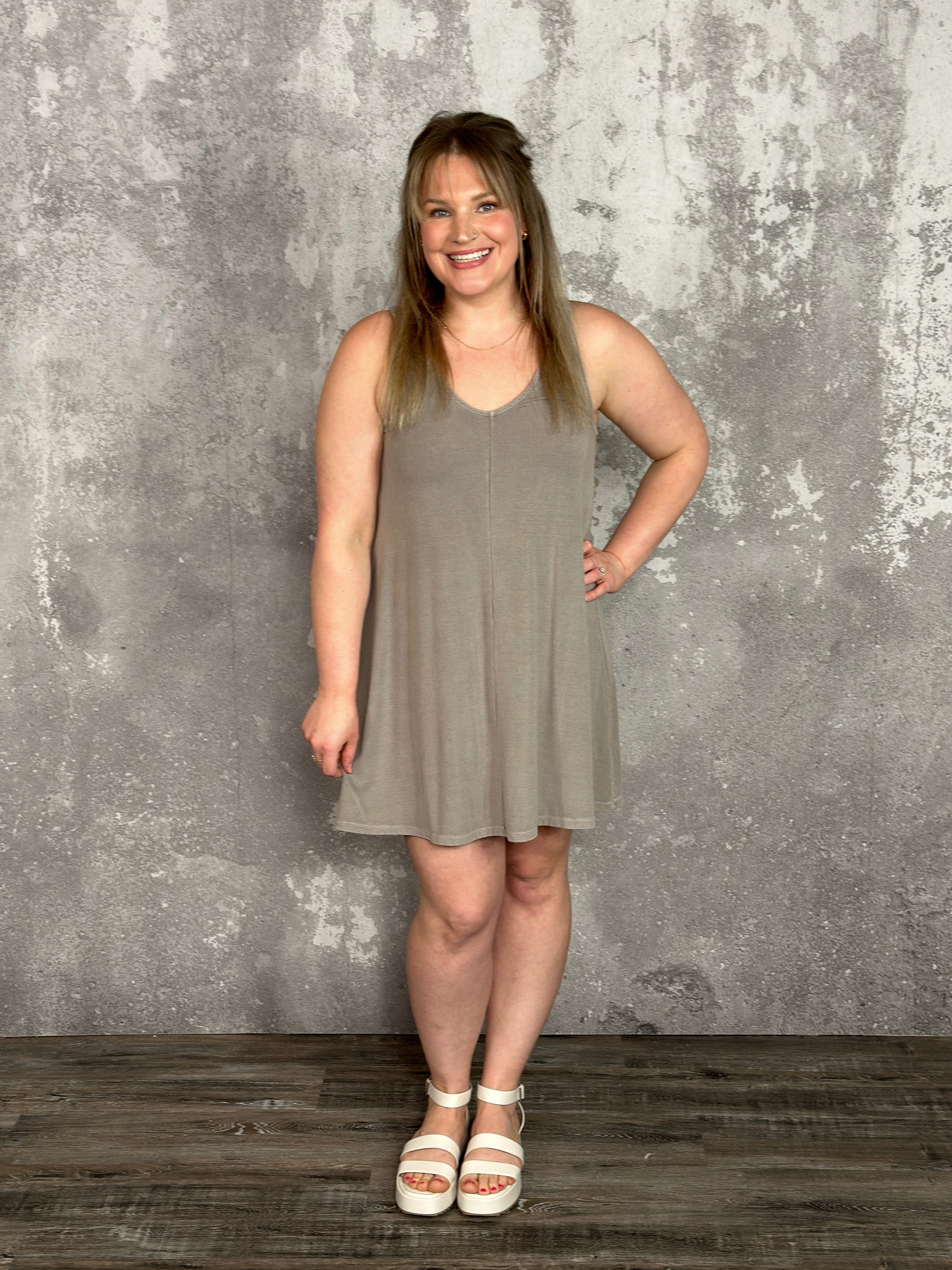 The Penny Dress - Taupe