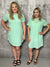 The French Terry Tshirt Dress - Mint
