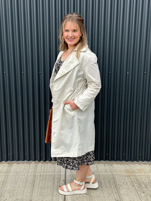 Wind Resistant Trench Overlay - Almond - FINAL SALE