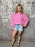 The Corded Sweatshirt - Pink (Small - 2X)