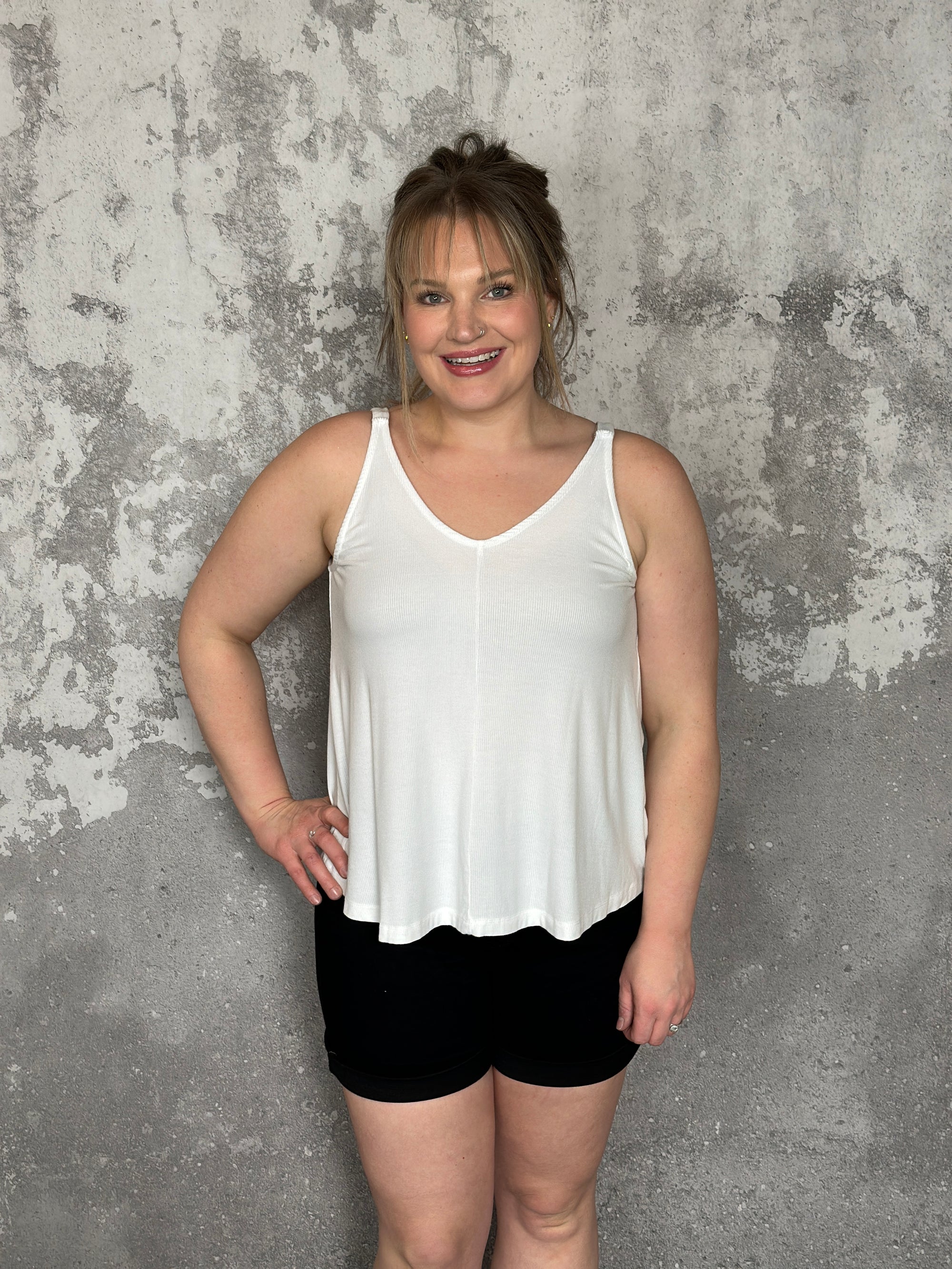 The Penny Tank - White - FINAL SALE