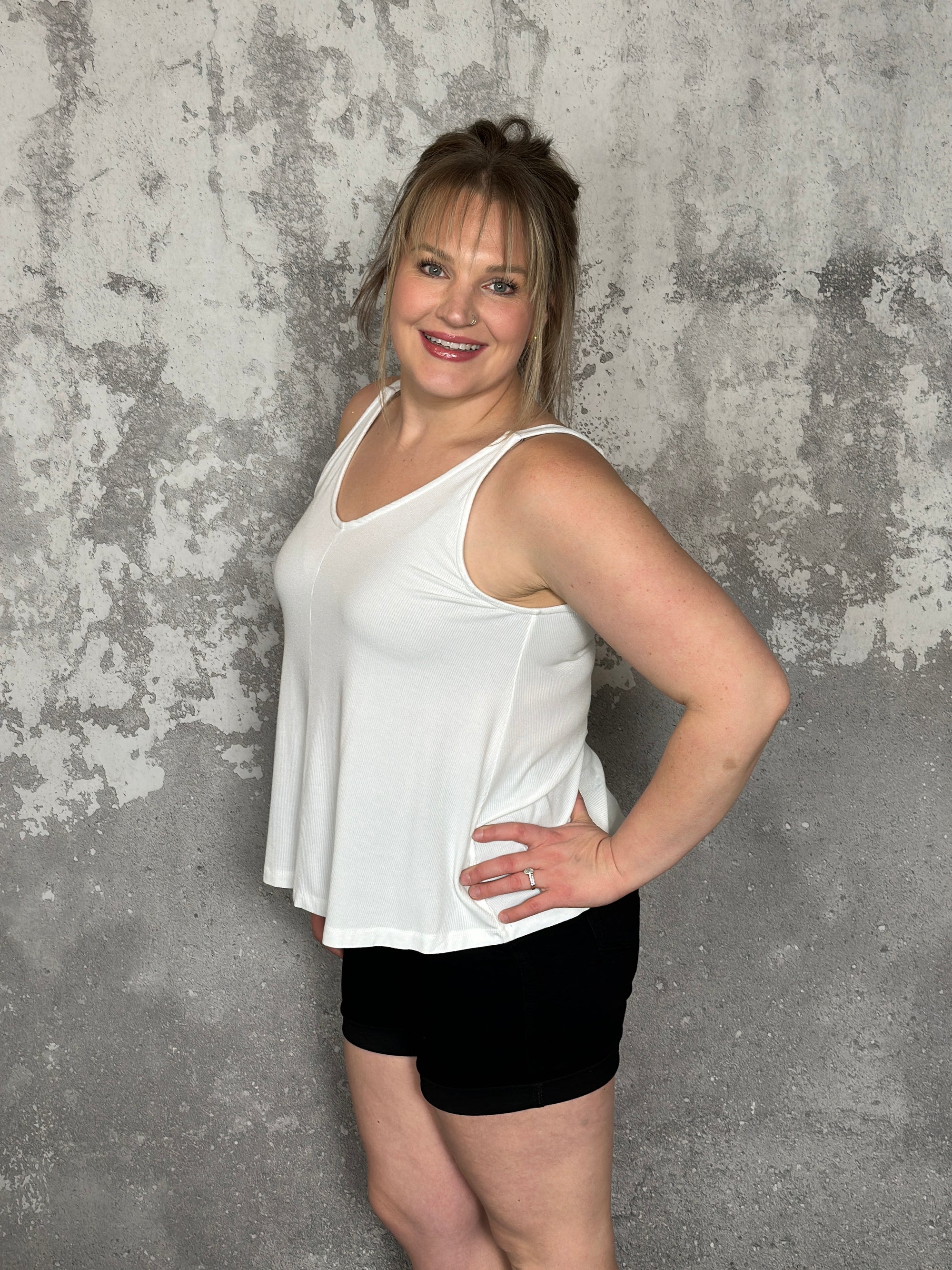 The Penny Tank - White - FINAL SALE