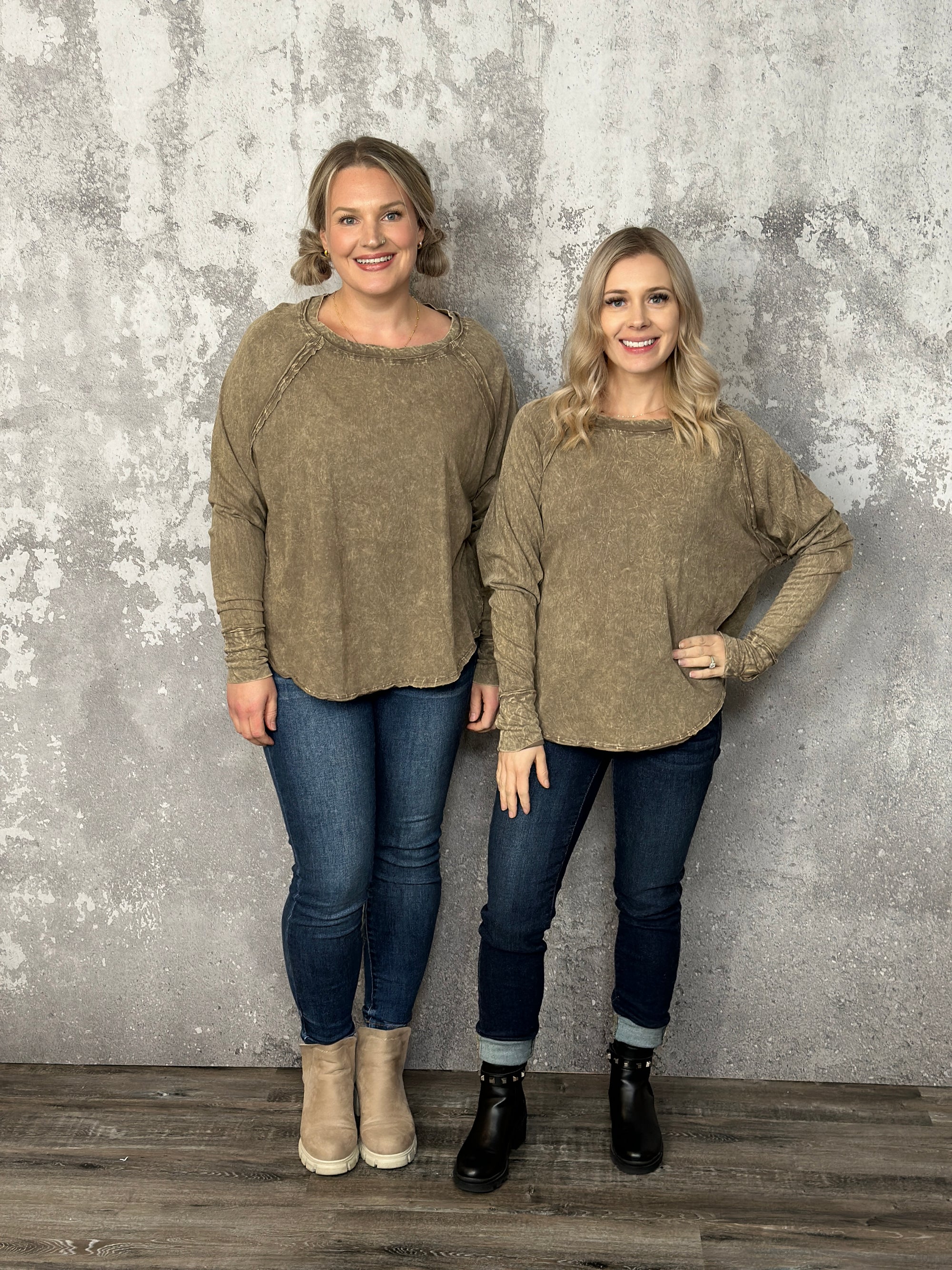 Doorcrasher - Vintage Wash Long Sleeve - Mocha - Final Sale