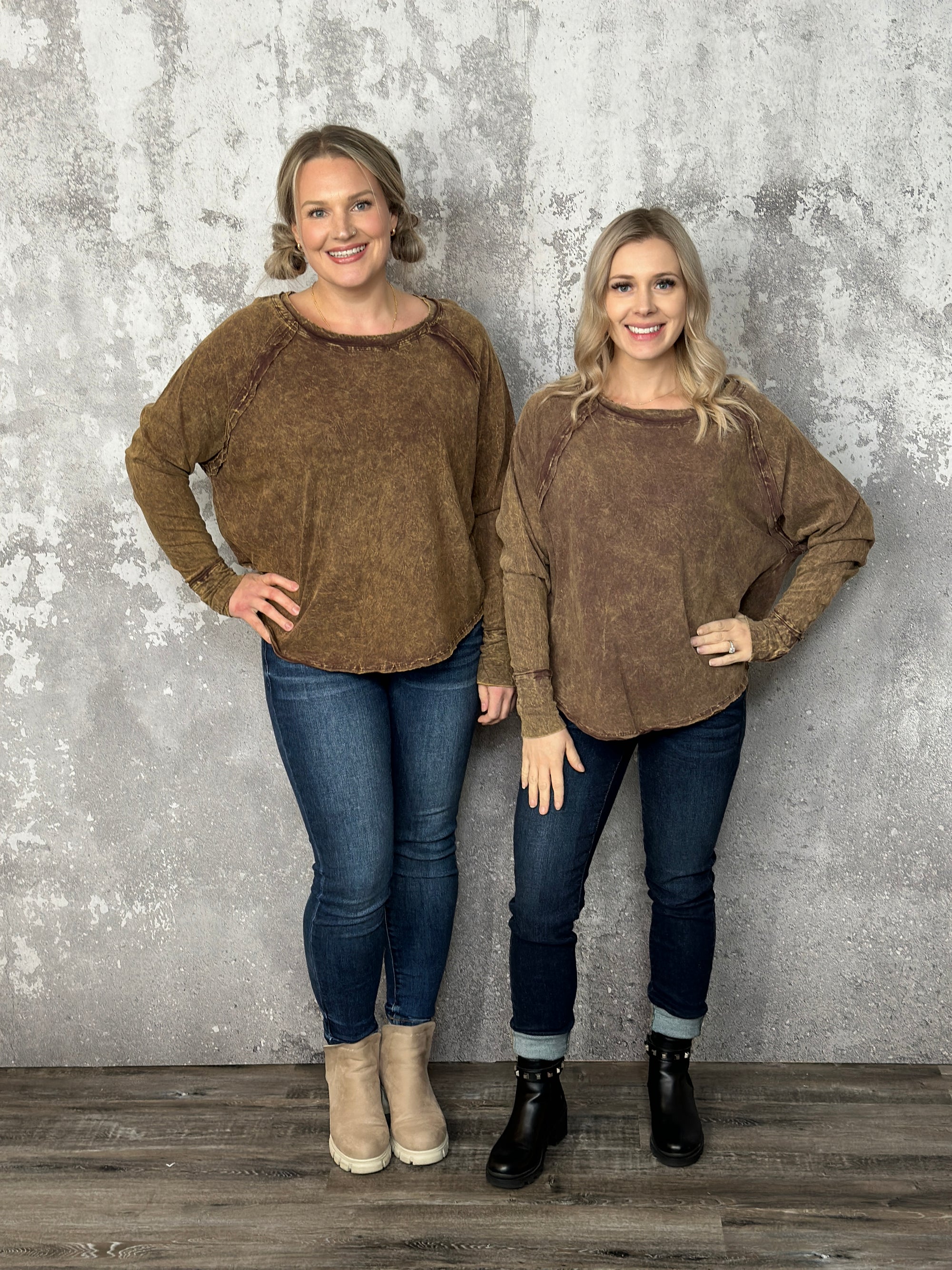 Doorcrasher - Vintage Wash Long Sleeve - Vintage Brown - Final Sale