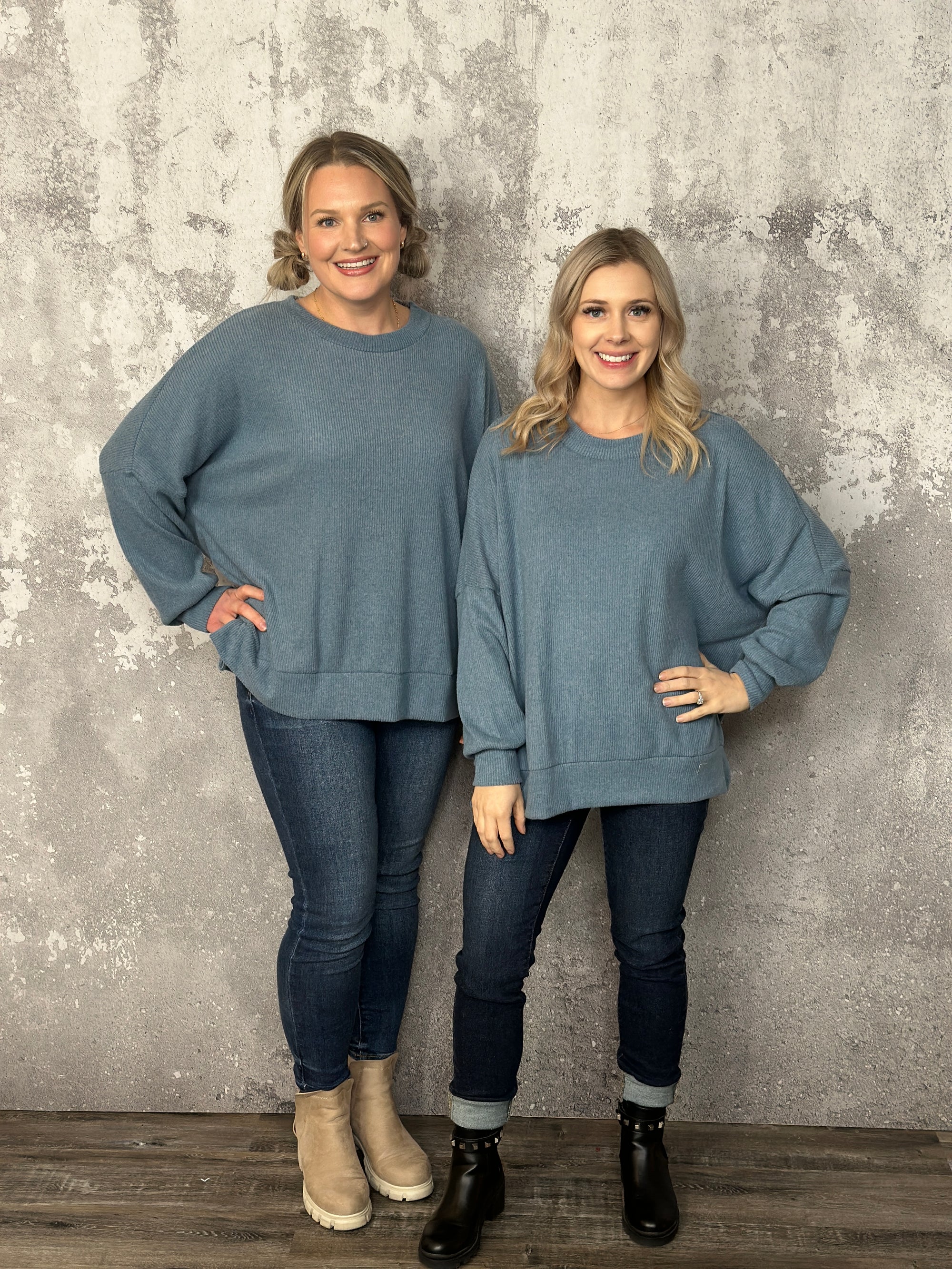 Doorcrasher - Soft Brushed Blue Long Sleeve (Small - 3X) - FINAL SALE