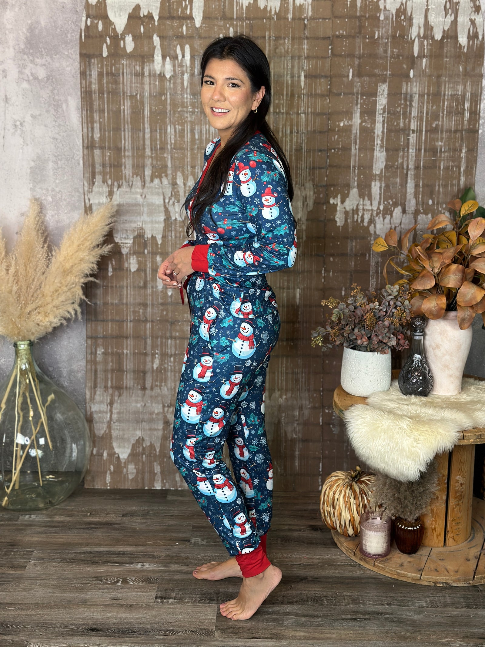 Buttery Shirley Lounge Sets - Snowman  - (XS- 3X)