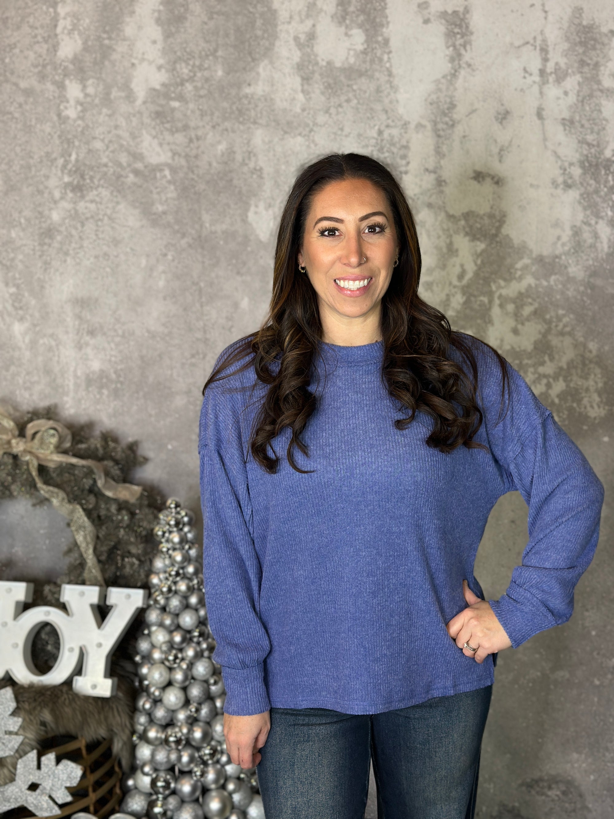 DOORCRASHER - Ribbed Hacci Long Sleeve - Marlin (Small - 3X) - FINAL SALE