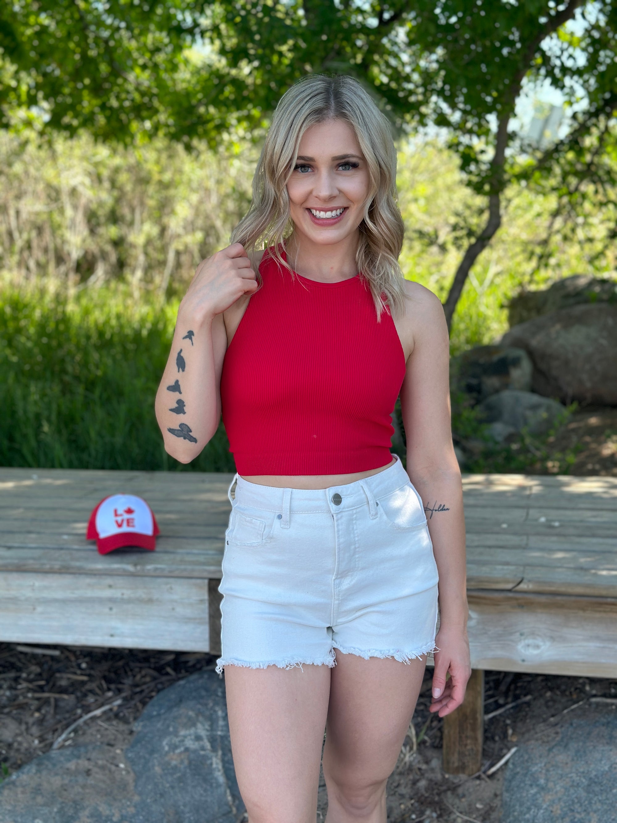 Crop Tank - Canada Red