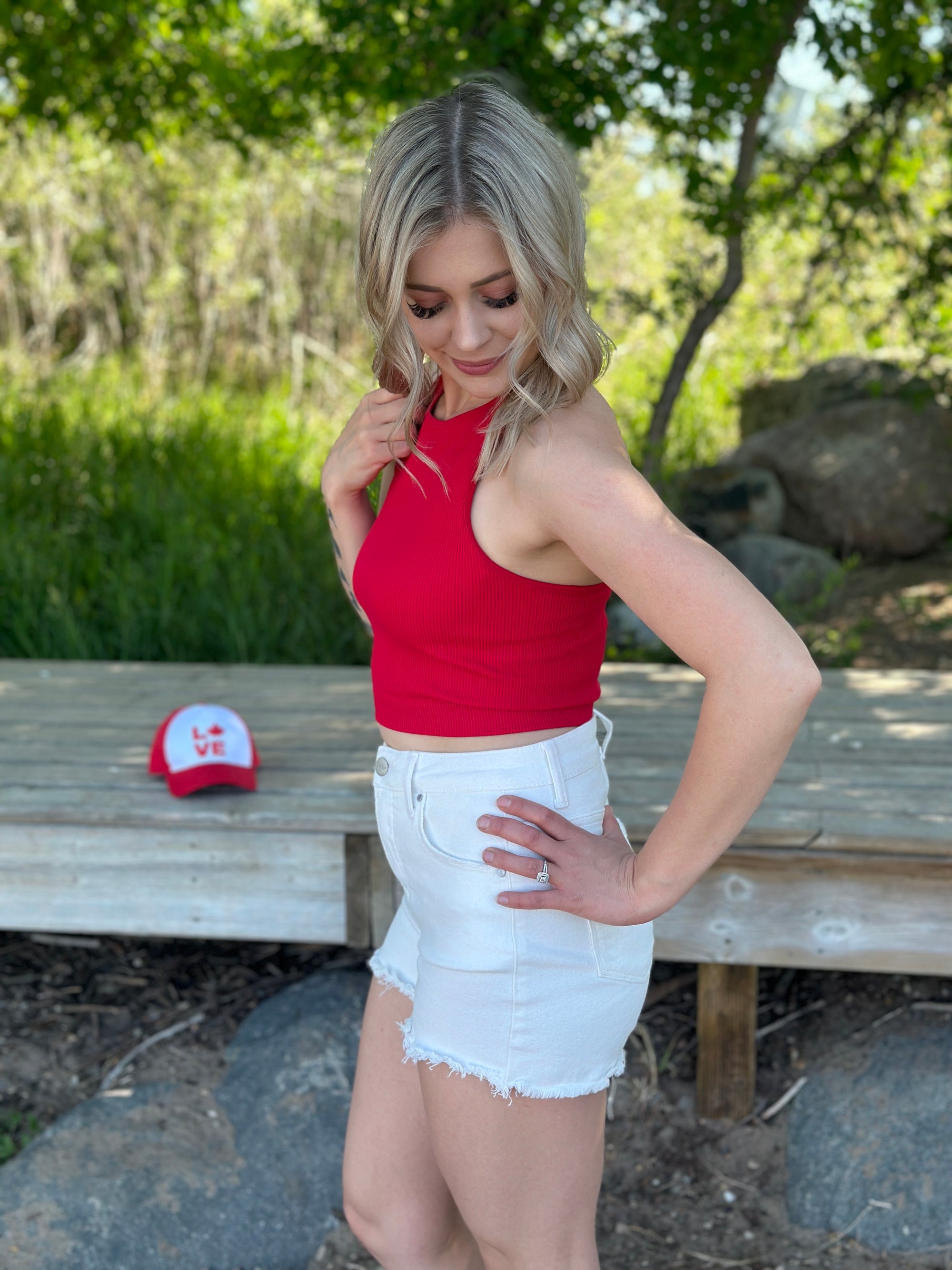 Crop Tank - Canada Red