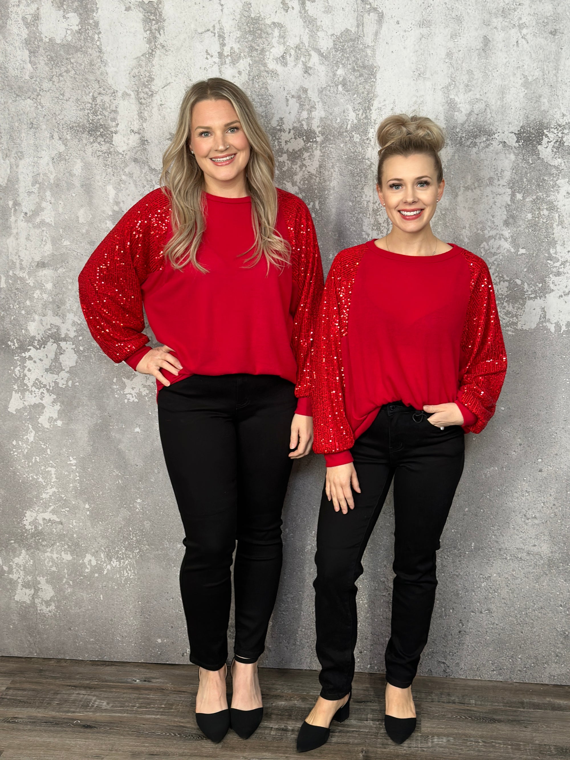 Santa Baby Top - Red (Small - XL) BESTSELLER (SMALL LEFT)