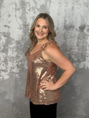 Rose Gold Glitz Tank