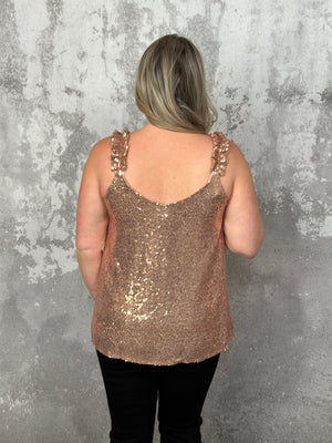 Rose Gold Glitz Tank
