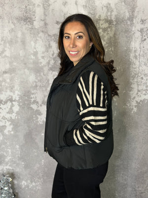 Black Puffer Vest (Small - 3X)