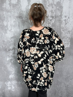 Neutral Floral Kimono (Small - 3X) RESTOCK