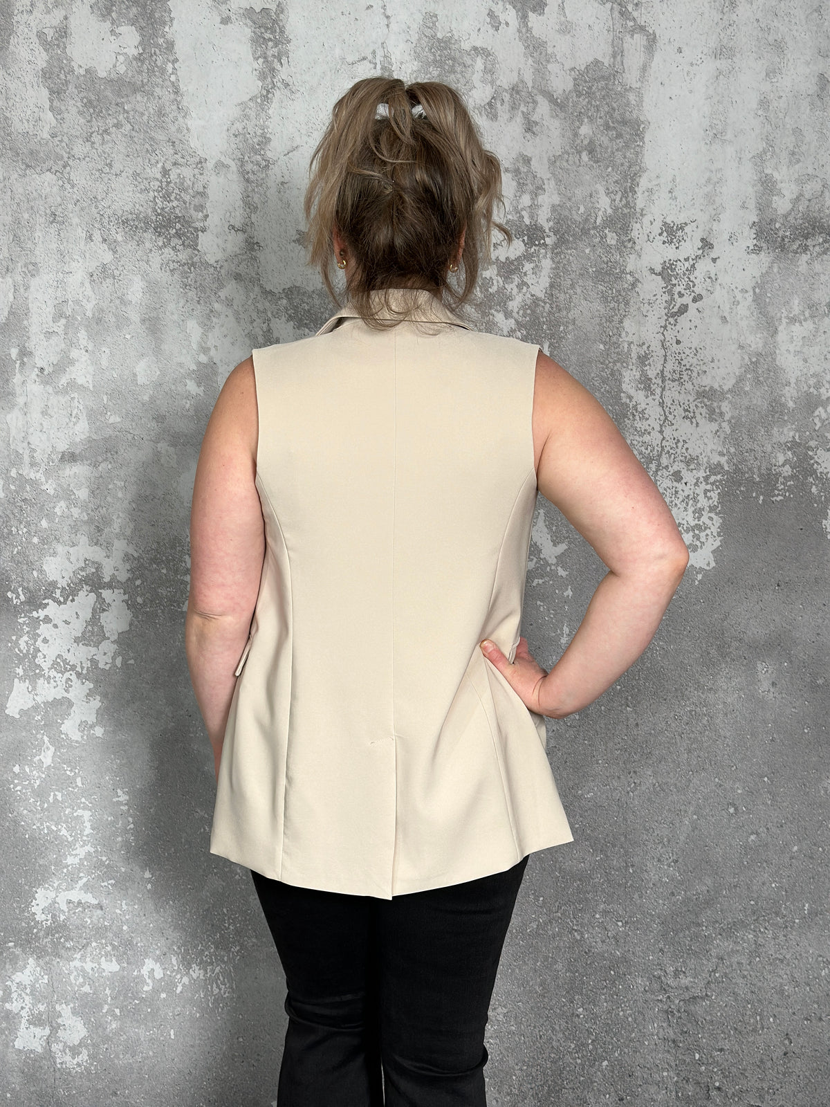 The Blazer Vest - Taupe -  FINAL SALE