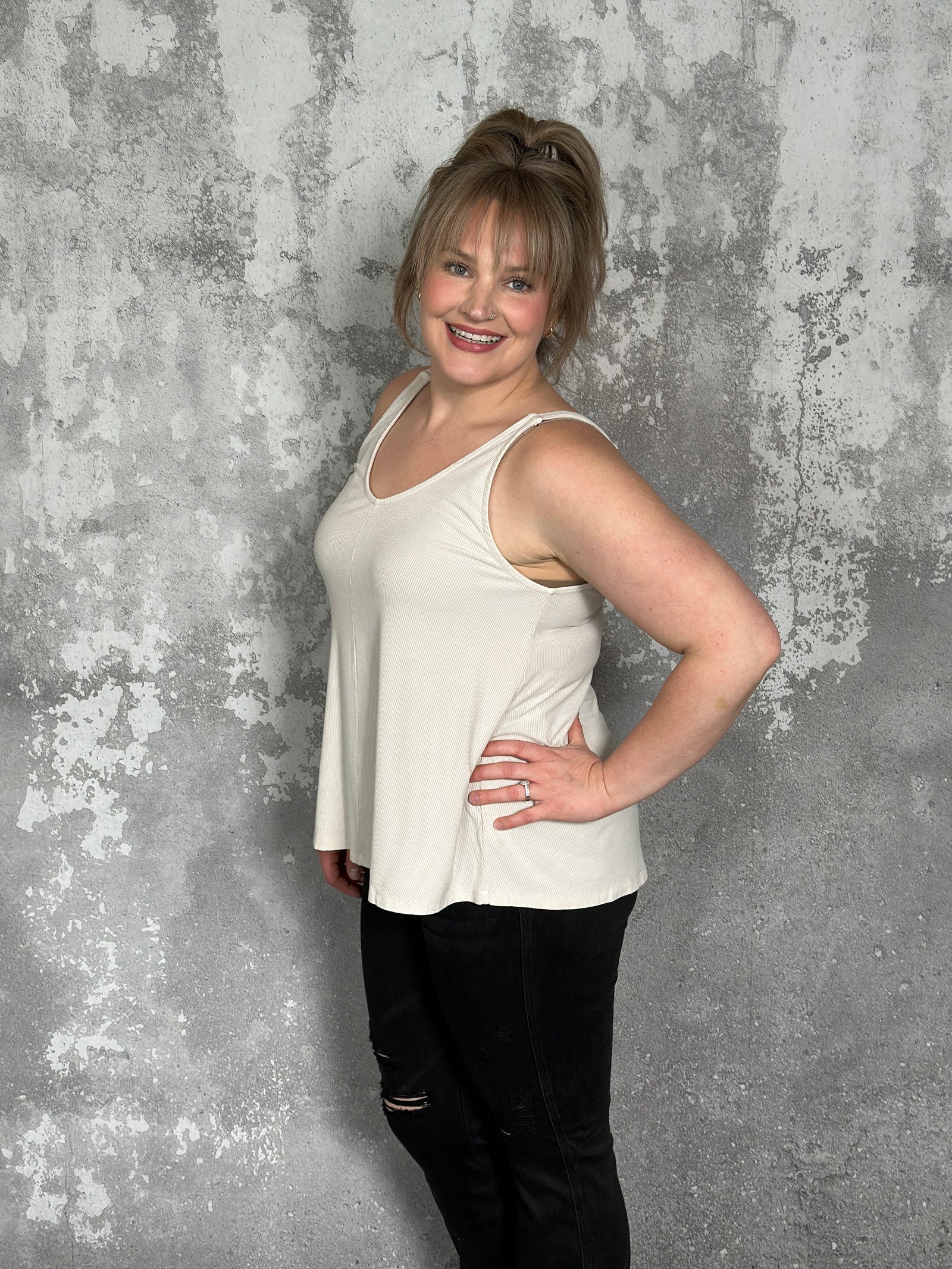 The Penny Tank - Ivory - FINAL SALE