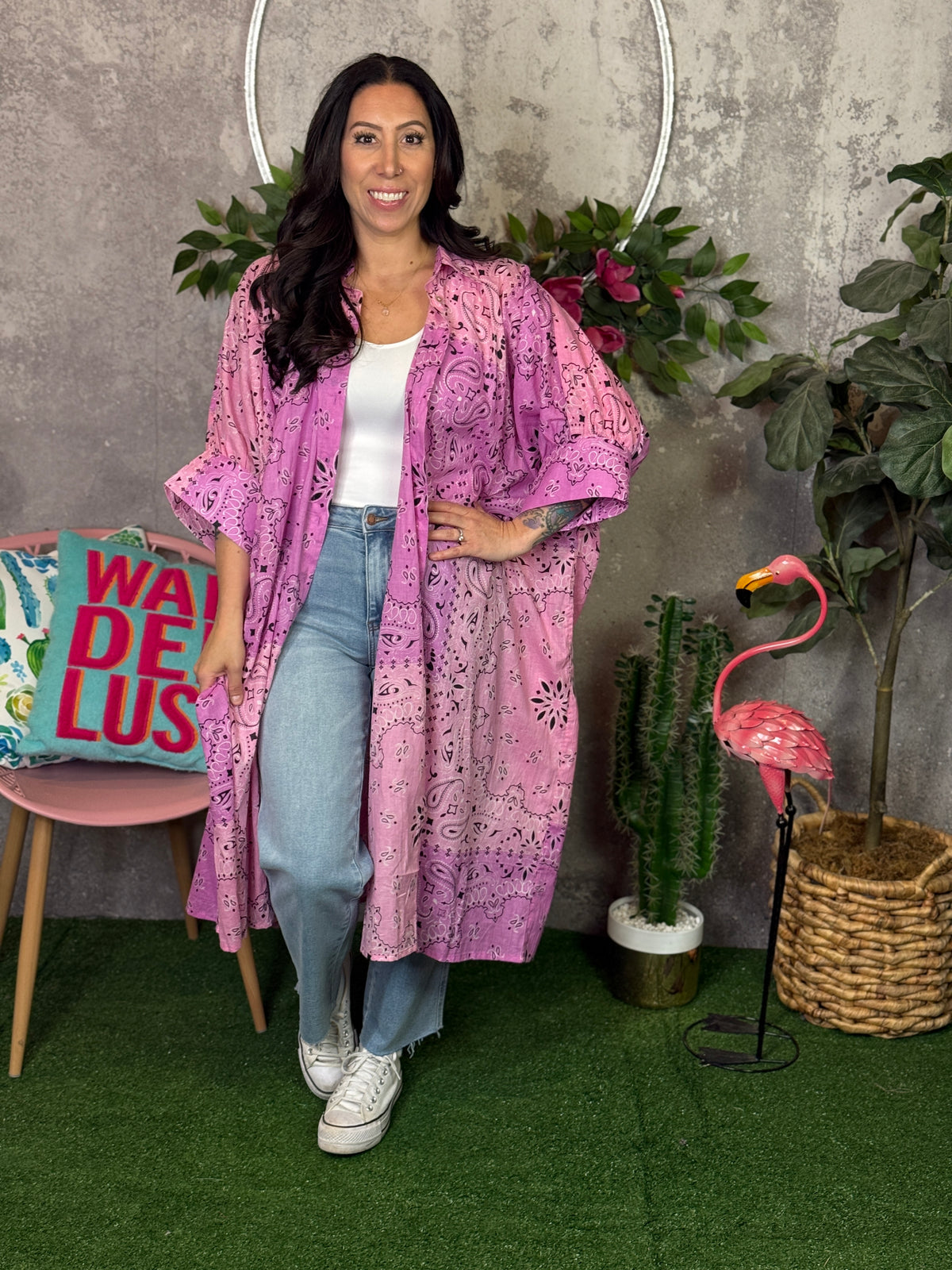 Bandana Pink Duster