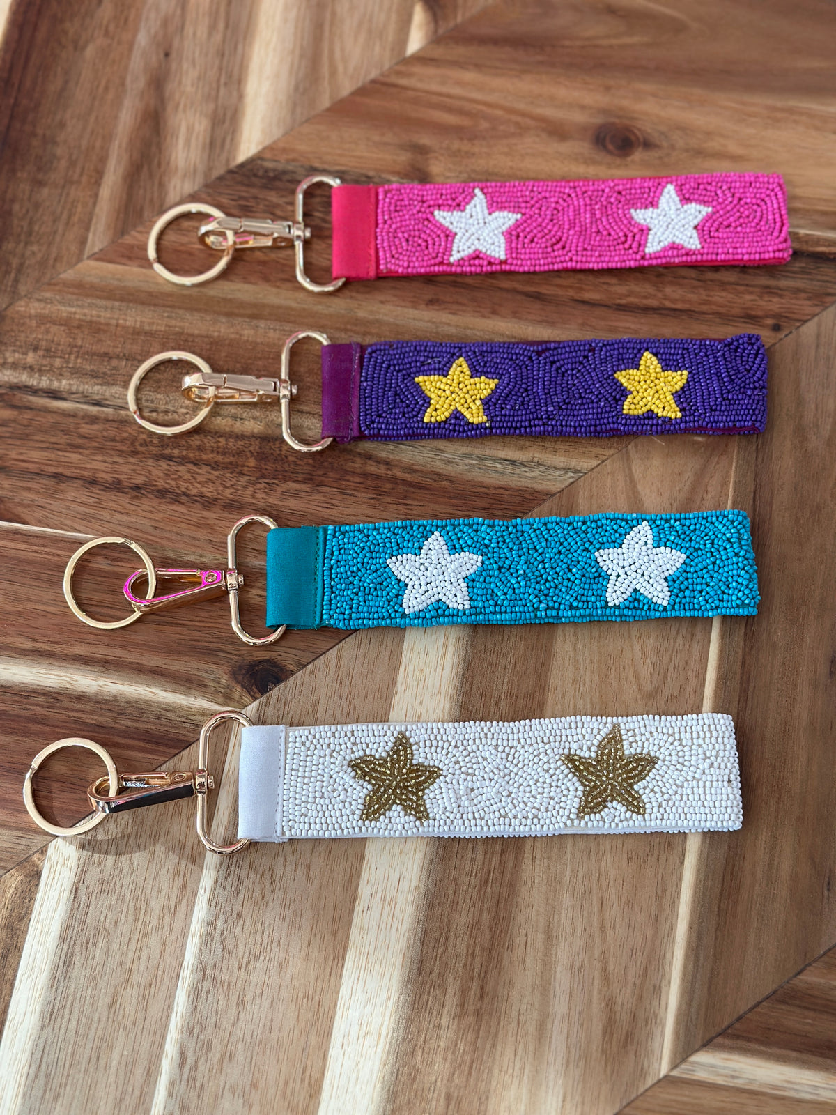Star Beaded Keychain - 5 Colors