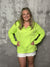 Relaxed Fit Snap Hoodie - Lime Green-(MEDIUM LEFT)