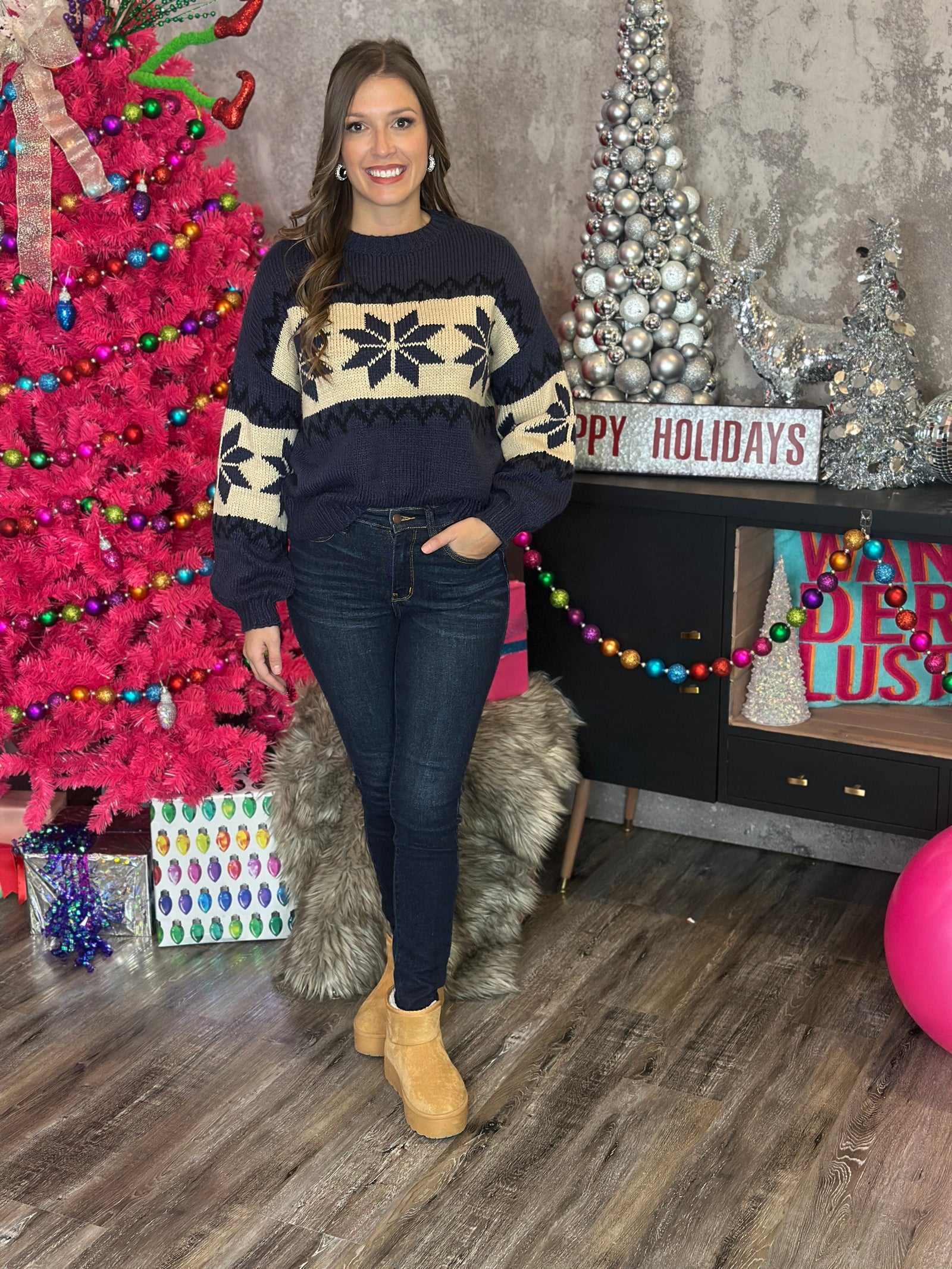 Blue Snowflake Sweater