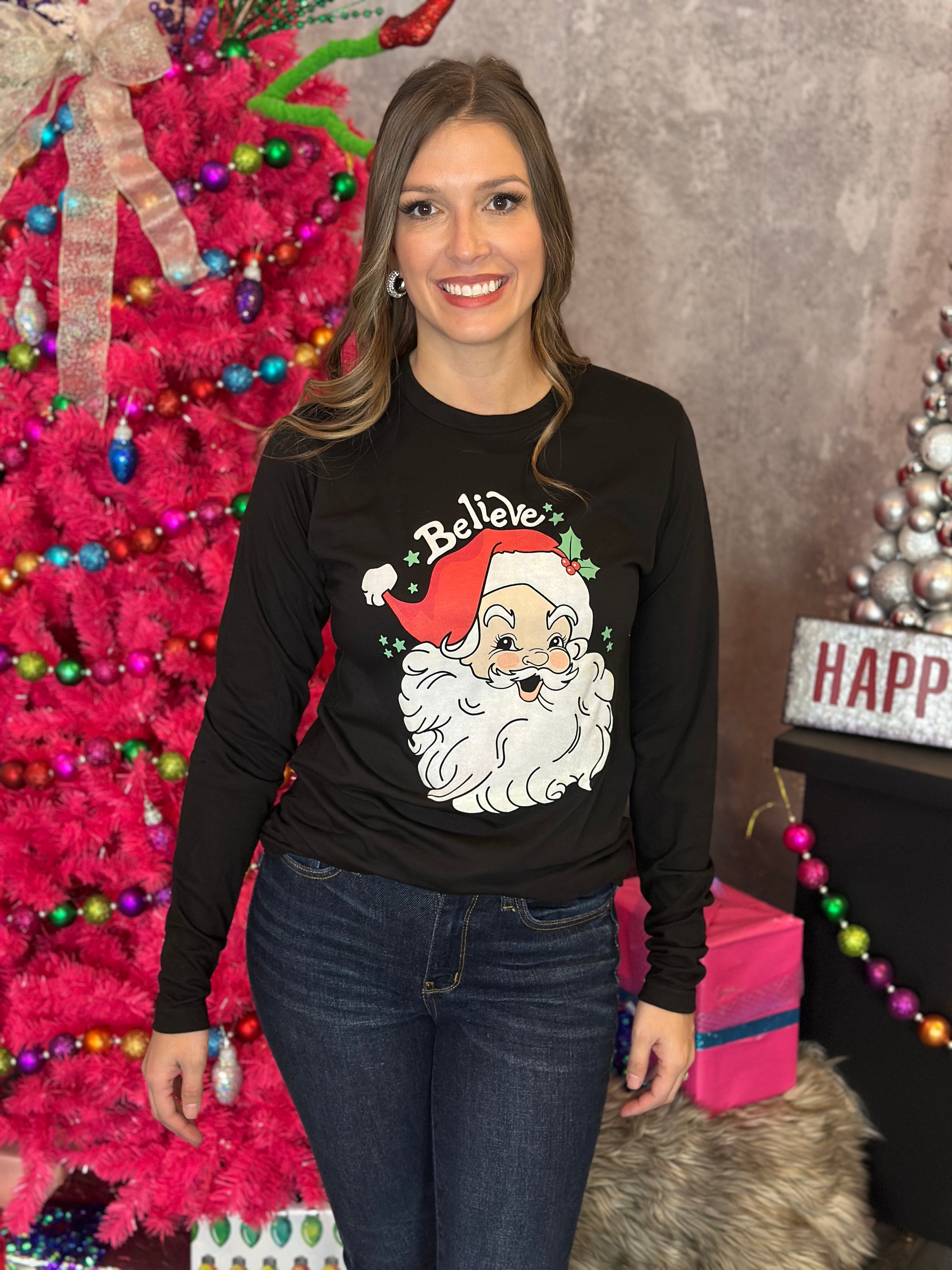 DOORCRASHER - Santa Believe Long Sleeve (Small - 3X) -  FINAL SALE