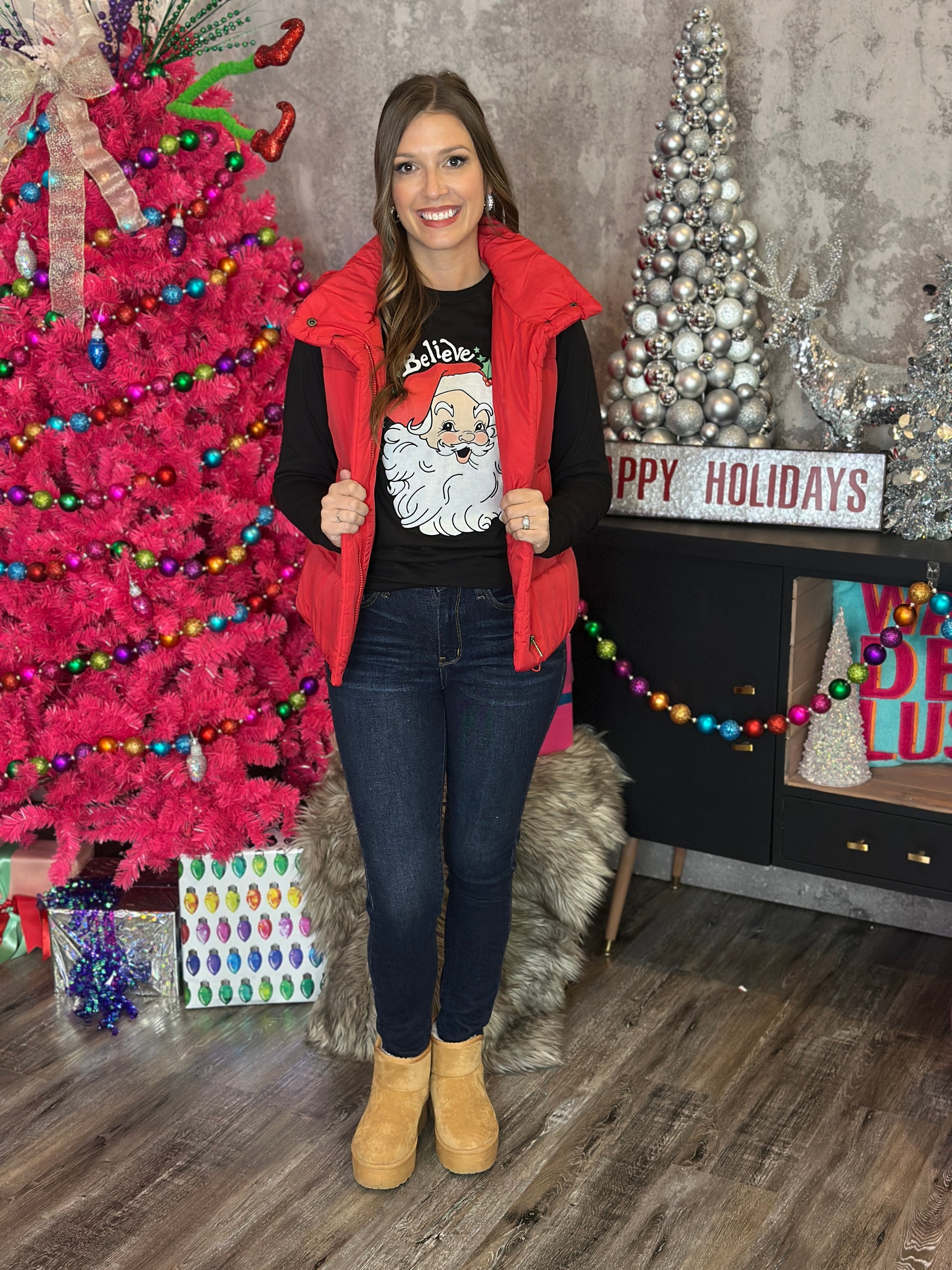 DOORCRASHER - Puffer Vest - Red - FINAL SALE