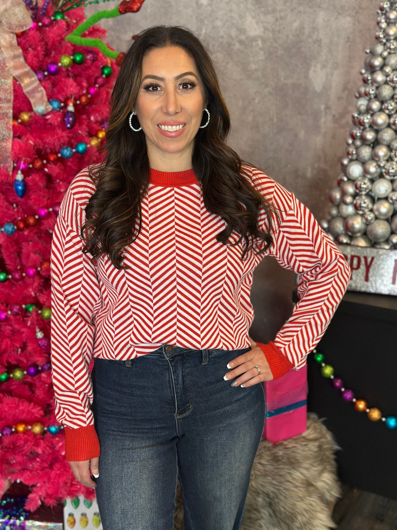 DOORCRASHER - Candy Cane Sweater (Small - 3X) - FINAL SALE